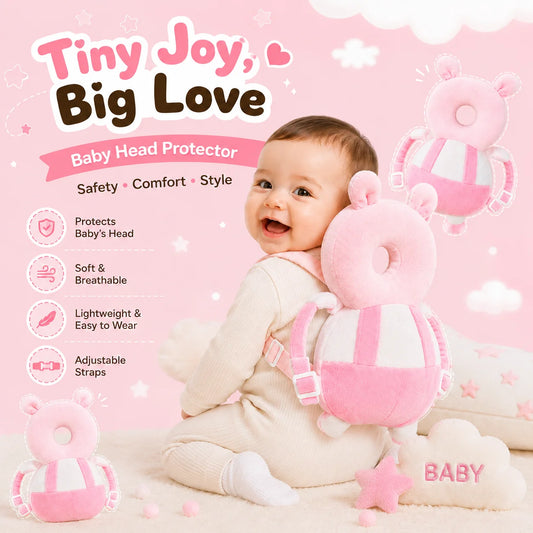 🩷 Cloud Buddy Pink - Baby's Head Protector