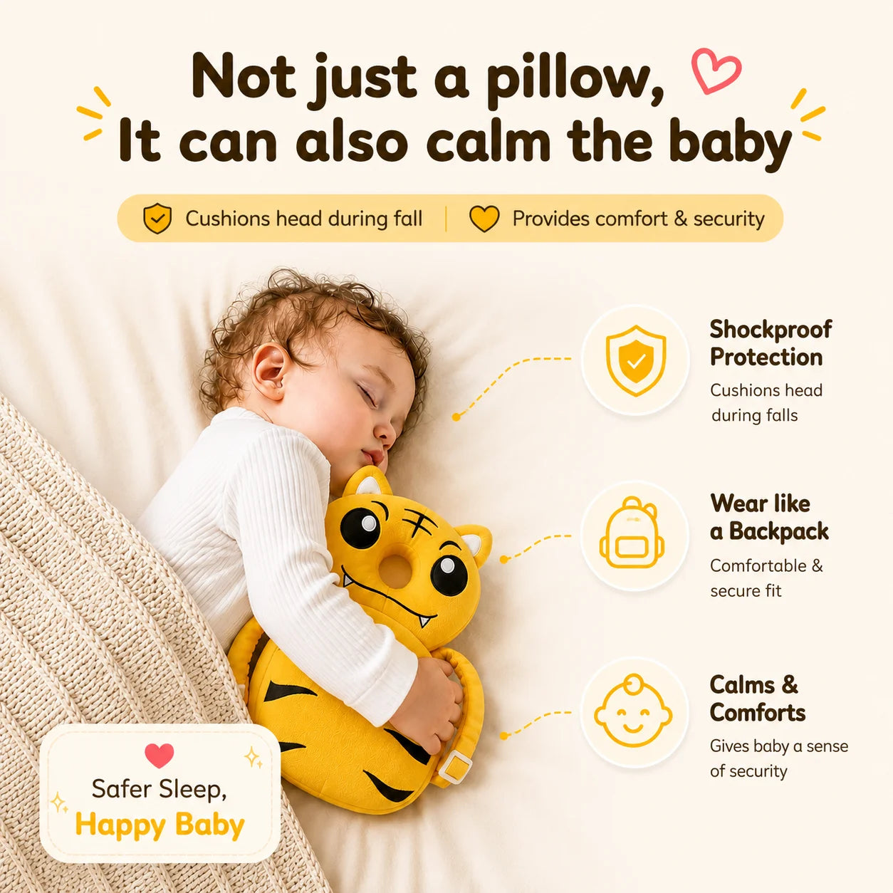 Premium Baby Head Protector Backpack