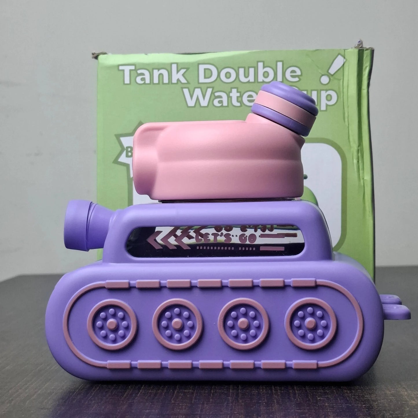 Tank Kids Water Bottle with Straw | Double Water Cup for School