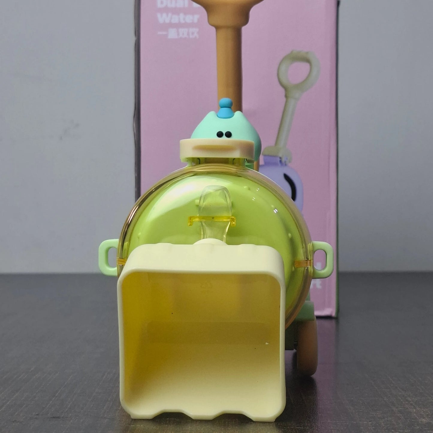 Excavator Truck Kids Water Bottle with Straw | Double Water Cup for School
