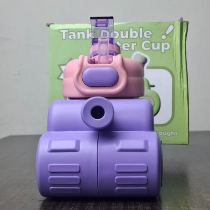 Tank Kids Water Bottle with Straw | Double Water Cup for School