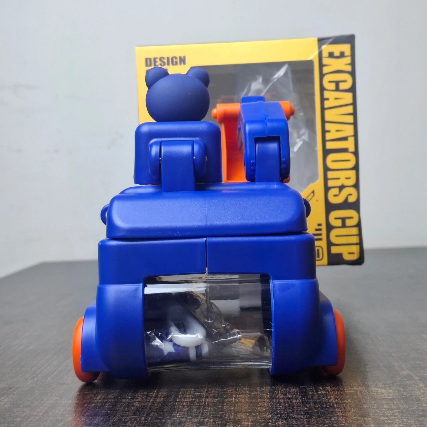 Excavator Kids Water Bottle with Straw | Double Water Cup for School