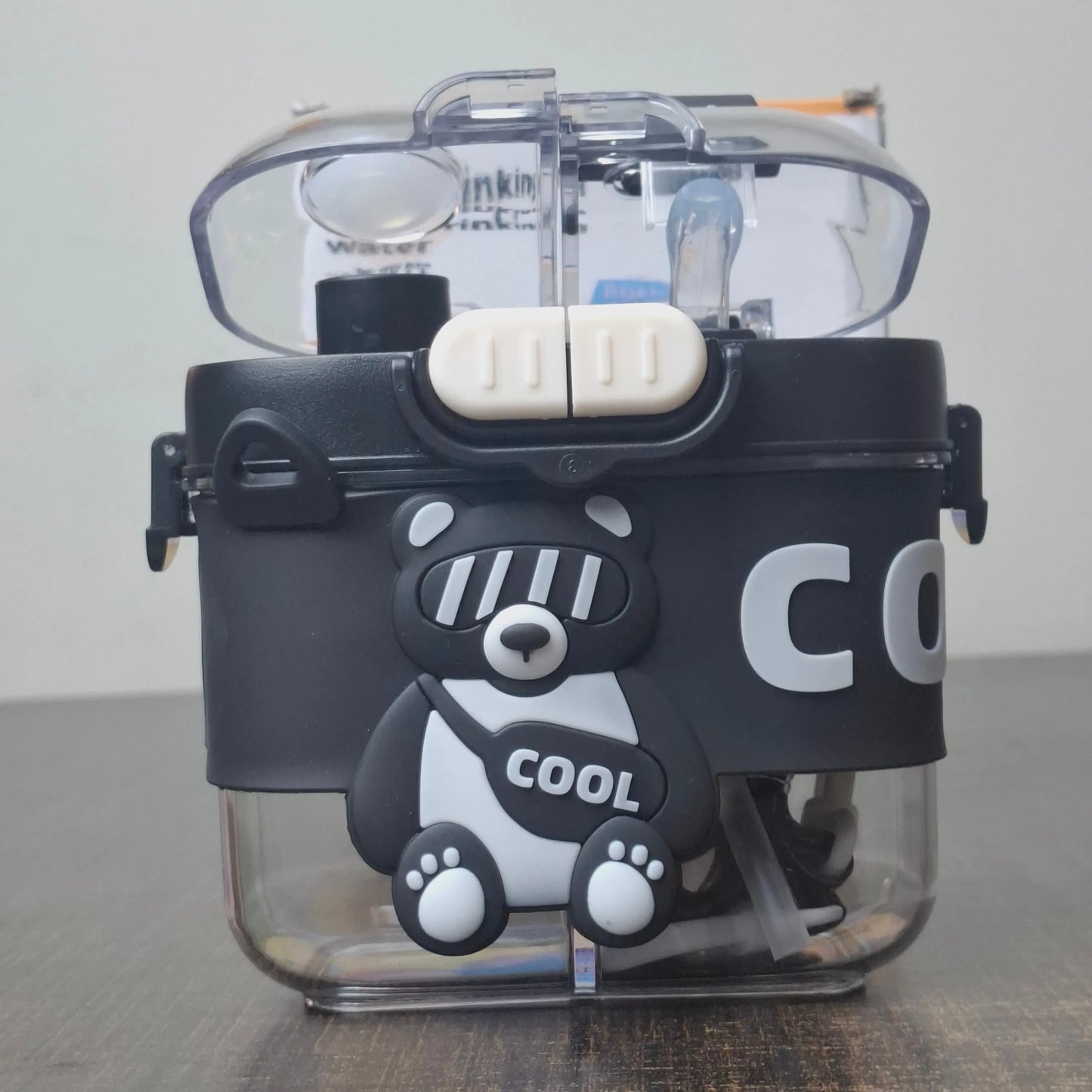 Cool Bear Dual Drinking Kids Water Bottle | Double Water Cup for School